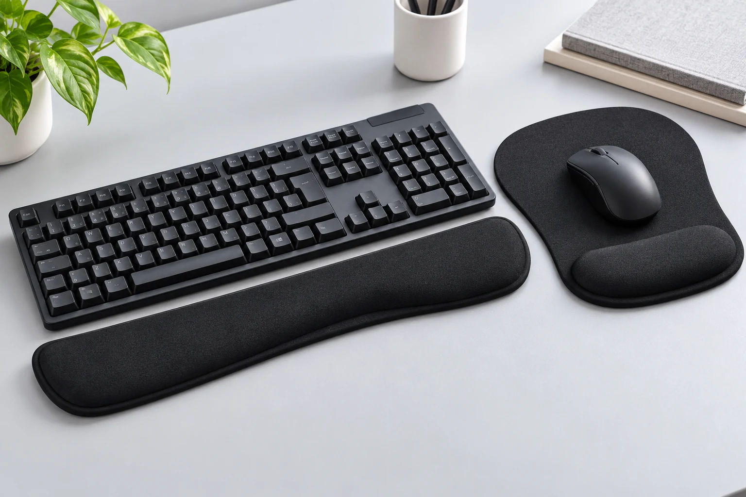 Ergonomic keyboard and mouse wrist rests